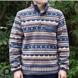 Men's Patagonia Synchilla Snap-T Fleece Pullover Cottage Isle El Cap Khaki M